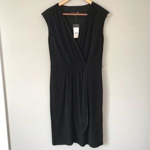 Laura Classic Wrap front Black dress size 8